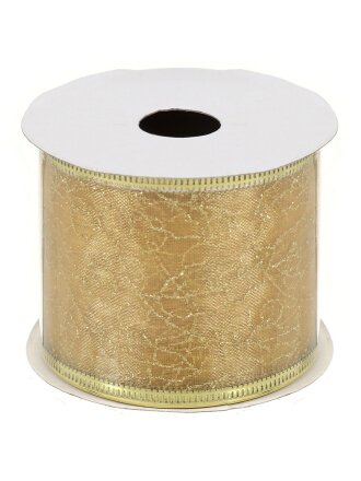 Лента декоративная полиэстер, 270х6.3 см, золото, Y4-4215
