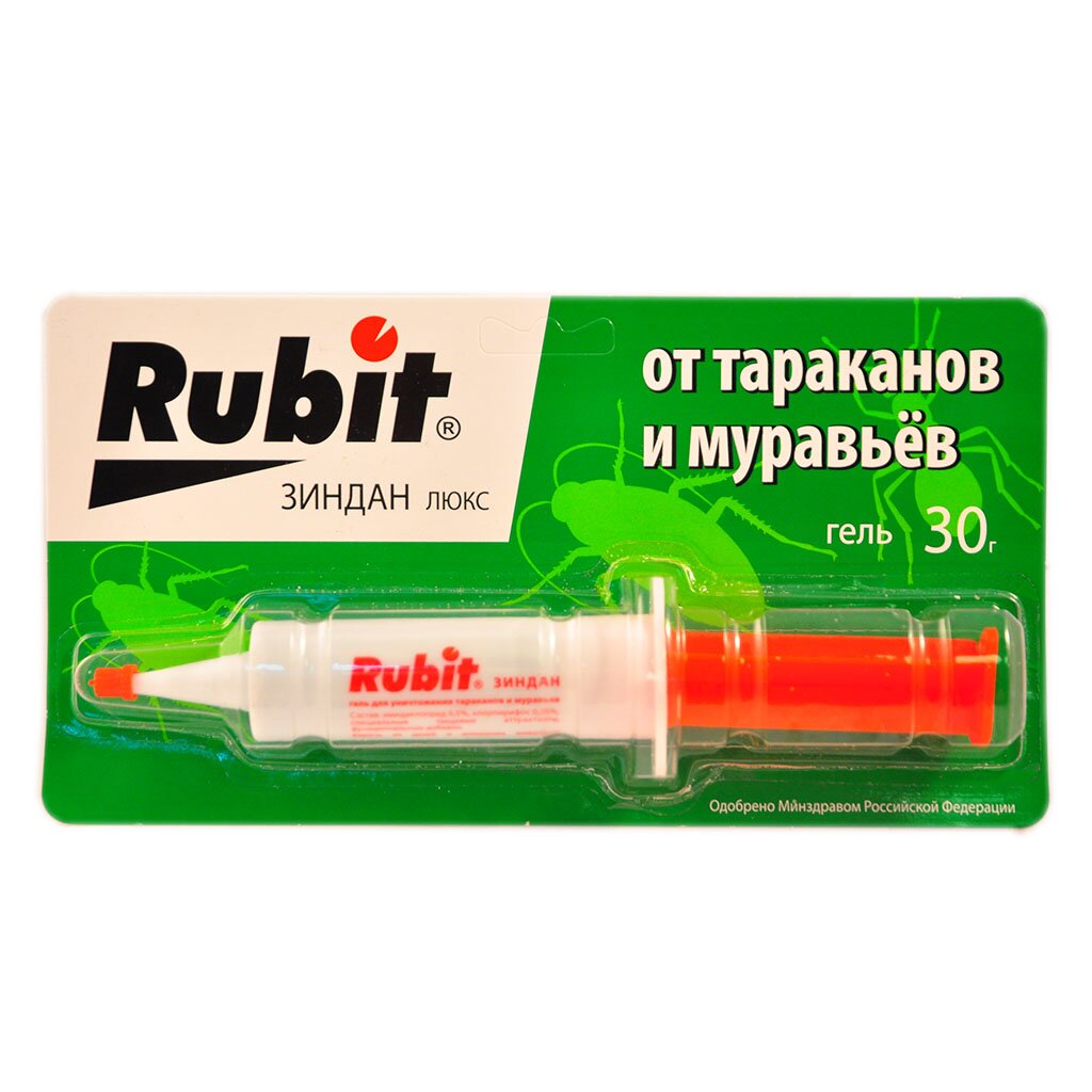 Инсектицид от муравьев и тараканов Зиндан гель, 30 г, Rubit