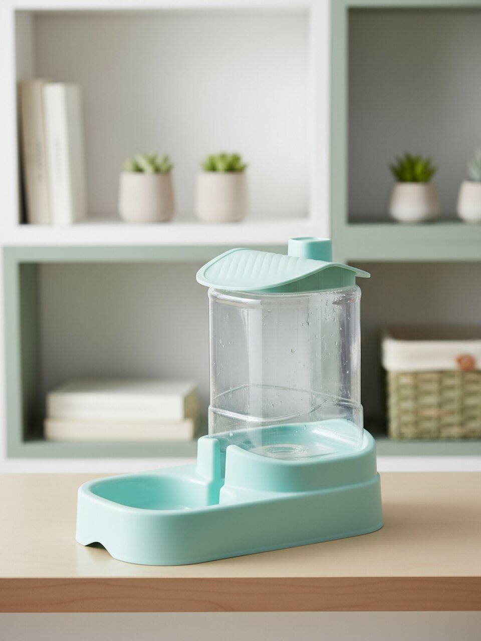 Миска для животных Y4-11428, пластик, в ассортименте, с накопителем