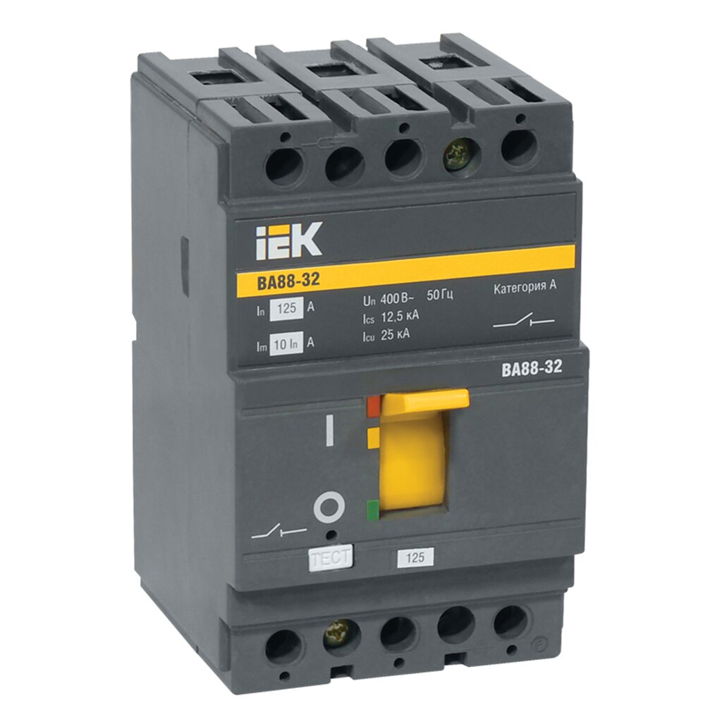 Автоматический выключатель дифференциального тока IEK ВА88-32, 3Р, 100 А, 25 кА
