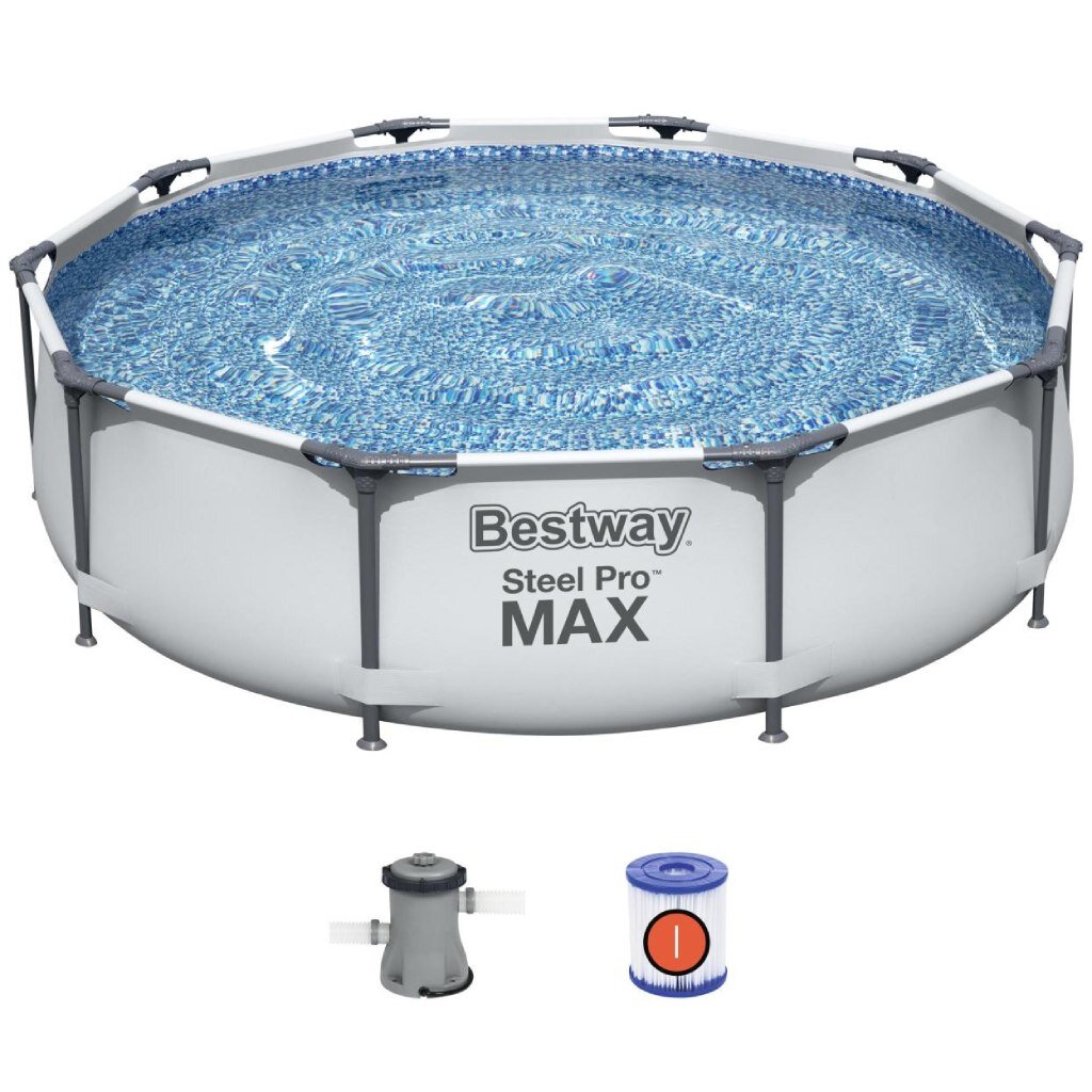 Бассейн каркасный Bestway, 305х76 см, Steel Pro Max, 56408, фильтр-насос, 4678 л