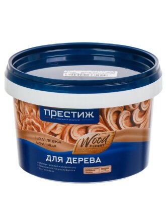 Шпатлевка Престиж, акриловая, по дереву, для внутренних и наружных работ, сосна, 1 кг