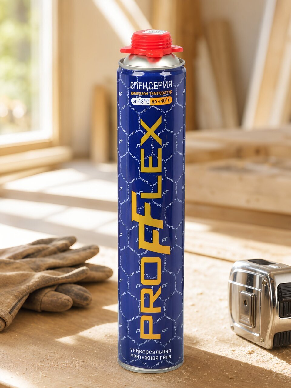 Пена монтажная Profflex, Спецсерия, профессиональная, 60 л, 750 мл, 770 г, всесезонная, 00072