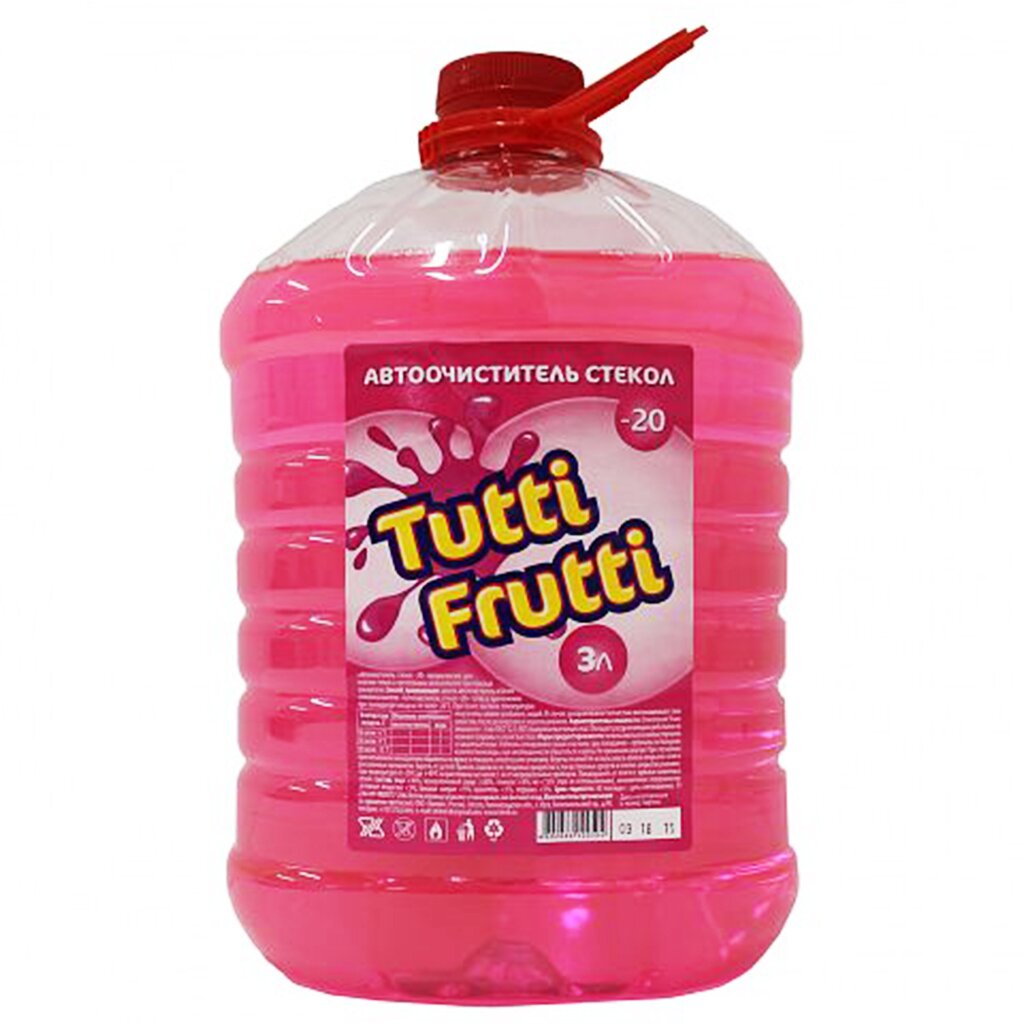 Омыватель стекол Tutti Frutti, зимний, -20 °C, 3 л, 66100504 зимний очиститель стекол старт