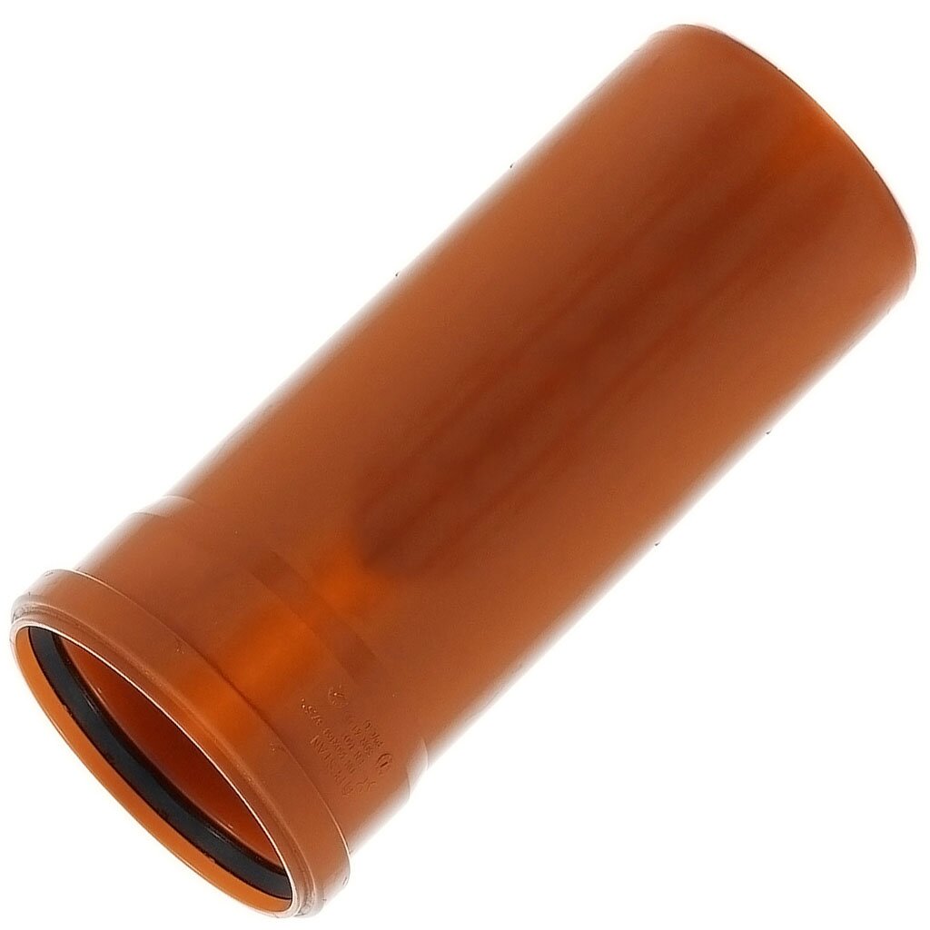 Труба канализационная наружная, диаметр 160х3000х4.2 мм, полипропилен, Мультимирпласт, рыжая заглушка канализационная 110 мм мультимирпласт наружная рыжая згл нк 110 к