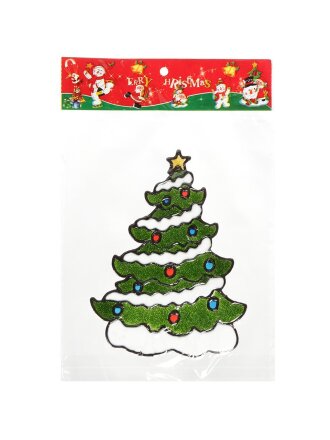 Наклейка на стекло, 20х25 см, Елка, SY16-113