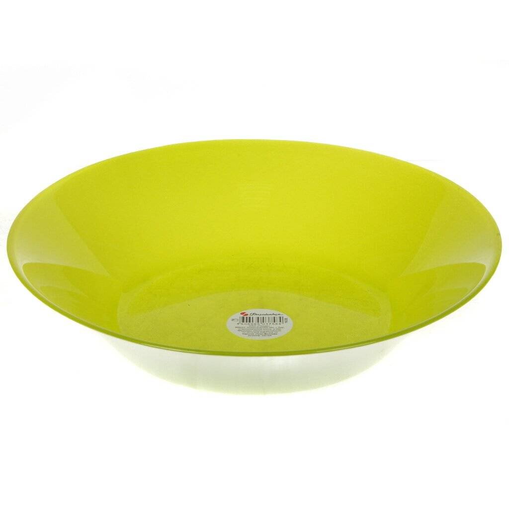 Тарелка суповая, стекло, 22 см, круглая, Грин Виллаж, Pasabahce, 10335SLBD14