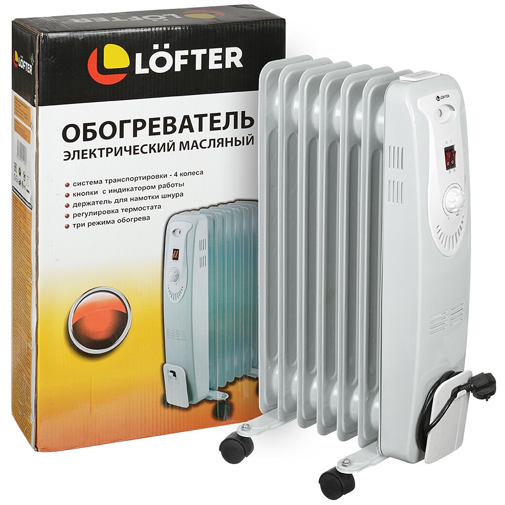 Эл.Радиатор 7секц LOFTER 1,5кВт CYBC01-7F в Москве: цены, фото, отзывы -  купить в интернет-магазине Порядок.ру