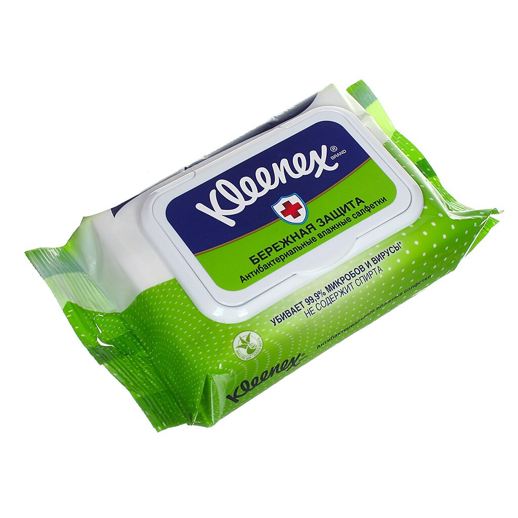 Салфетка влажные Kleenex антибактериальные, 40 шт