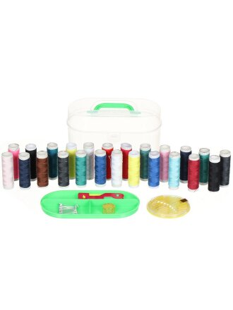Набор для шитья 29 предметов, нитки 24шт, булавки, иголки, наперсток, Y8-2702