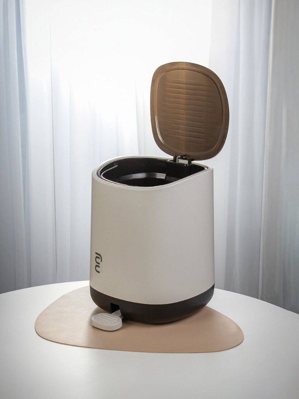 Контейнер для мусора пластик, круглый, 24х24х31 см, педаль, Y4-9248