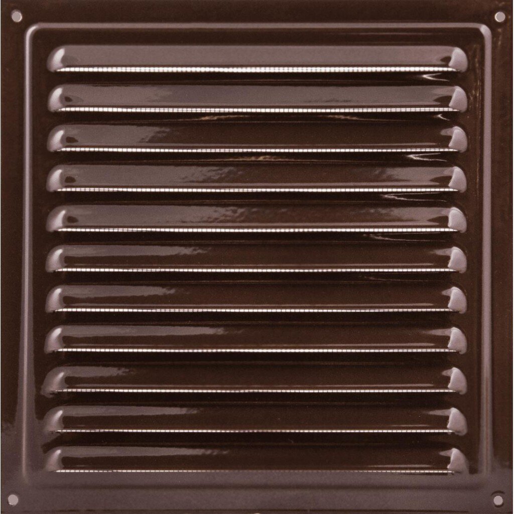 Решетка вентиляционная металл, 200х200 мм, с сеткой, коричневая, Viento, РМ2020кор
