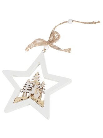 Елочное украшение Эко коллекция Звезда, 13 см, МДФ, Y4-8479
