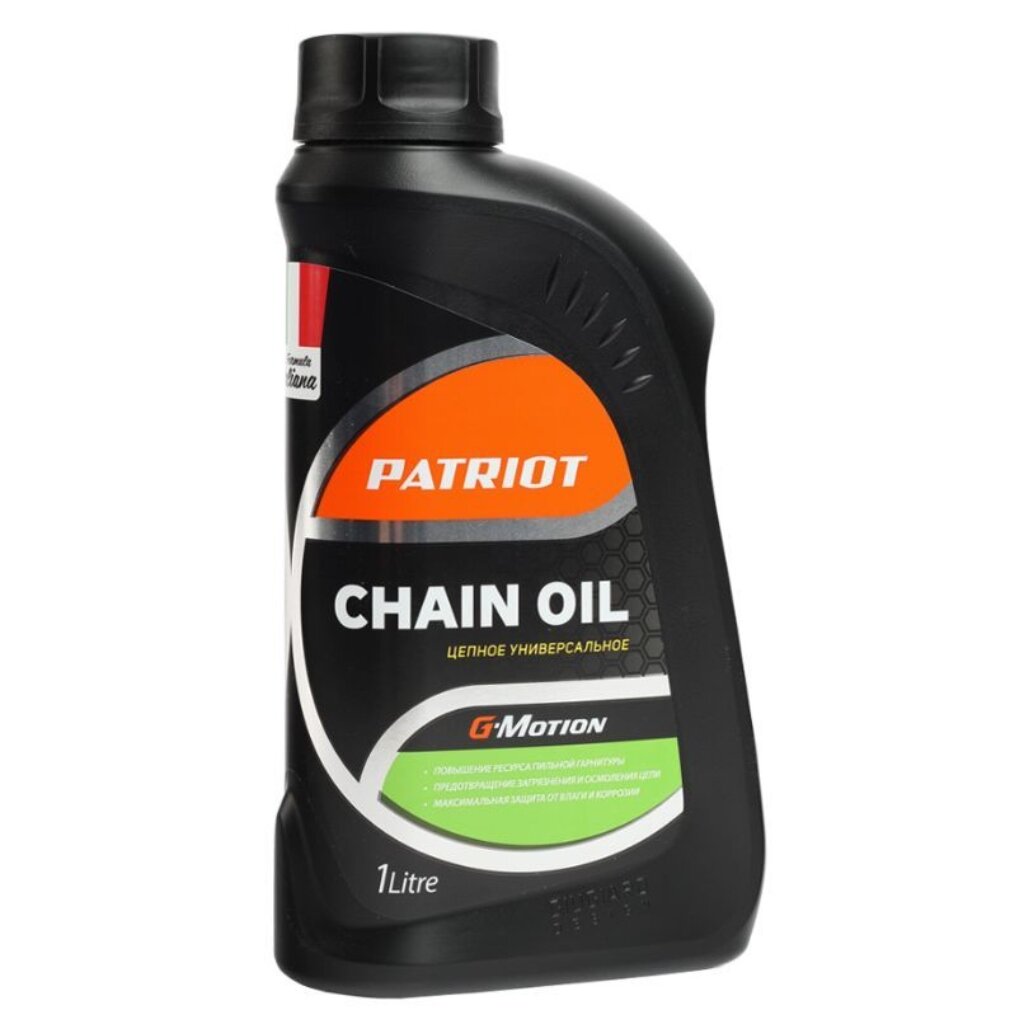 Масло цепное Patriot, G-Motion Chain Oil, 1 л, 850030700 масло трансмиссионное patriot g motion gear 80w 85 850030500 1 л