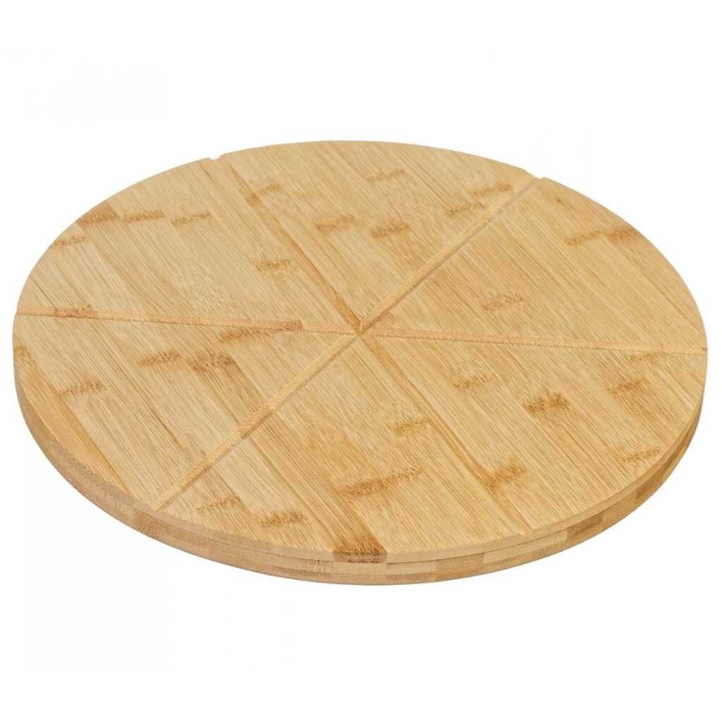 Блюдо бамбук, для пиццы, круглое, 2х33 см, Катунь, КТ-БК-08 салфетница бамбук 16 7х5х11 5 см катунь 3 с отделением для зубочисток кт са 03