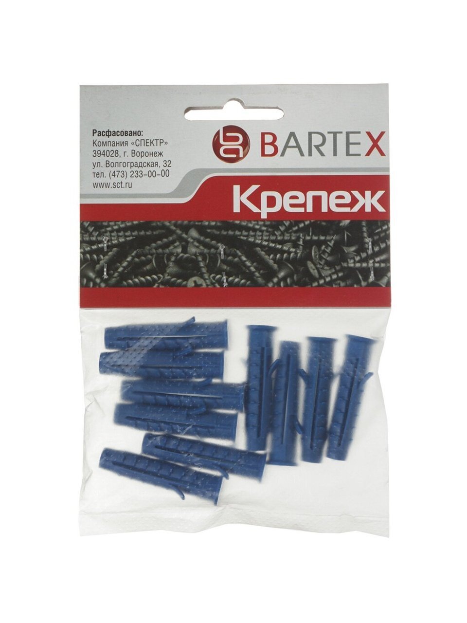 Дюбель распорный, диаметр 6х40 мм, 10 шт, пакет, Bartex, Chappai