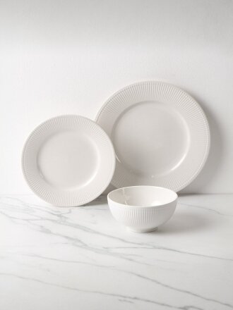 Сервиз столовый фарфор, 12 предметов, на 4 персоны, Nouvelle Home, Белый шоколад, 2740016, подарочная упаковка