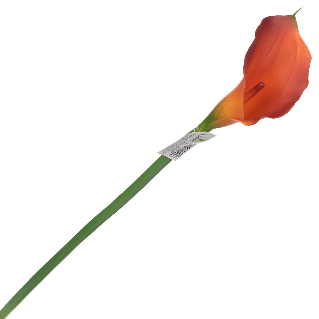 Цветок искусственный декоративный Калла, 70 см, терракотовый, 16-0022