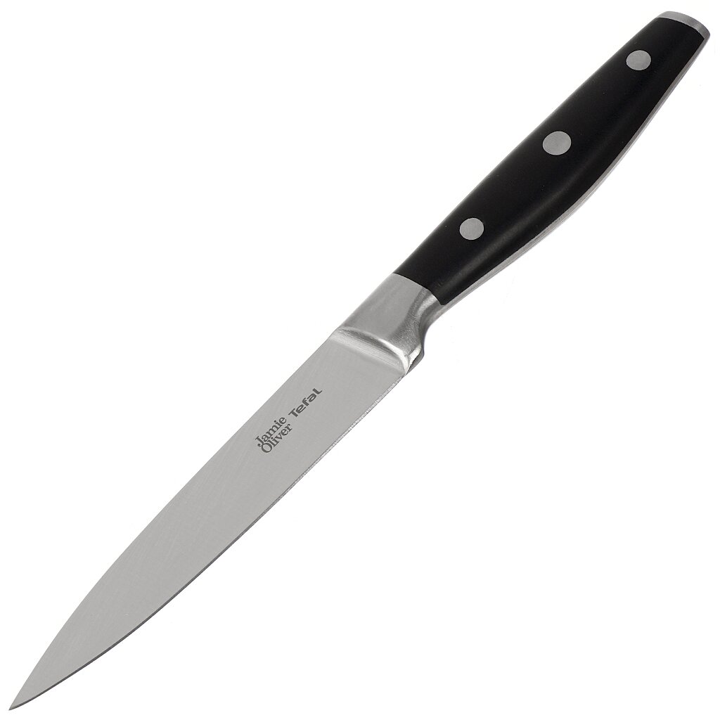 Нож кухонный Tefal, Jamie Oliver, универсальный, нержавеющая сталь, 12 см, рукоятка пластик, K2670944 нож сантоку jamie oliver k2671556 16 5 см