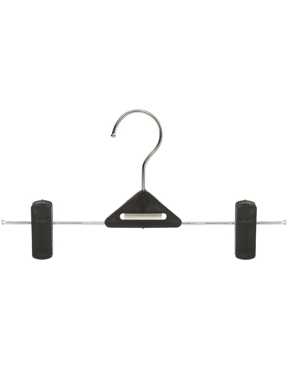 Вешалка-плечики для брюк, 30.5 см, металл, с зажимами, черная, Y3-714