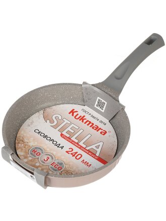 Сковорода литой алюминий, 24 см, антипригарное покрытие, Kukmara, Stella, капучино, сск240а