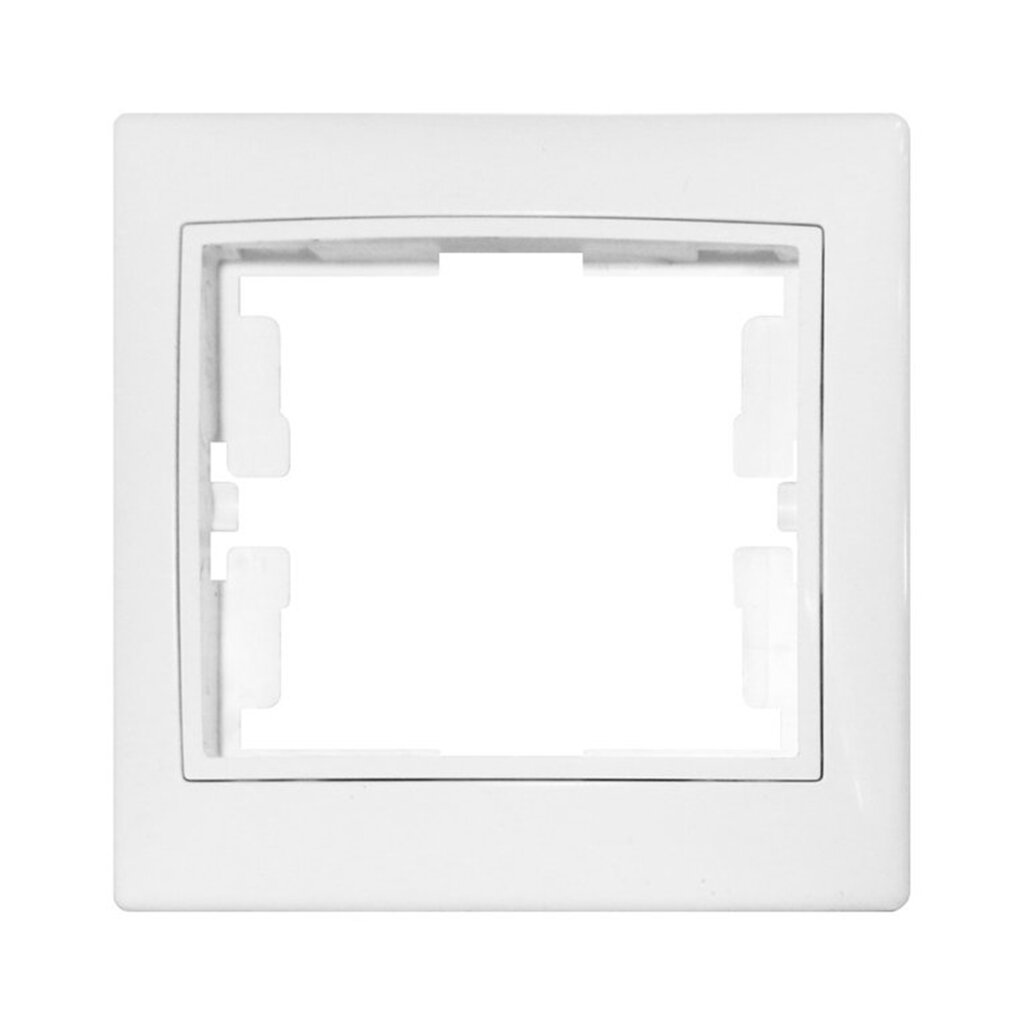 Рамка однопостовая, белая, Quel, Lumina, 4105-1001-00100 однопостовая рамка cgss стеклянная черная эстетика gl p101 bcg
