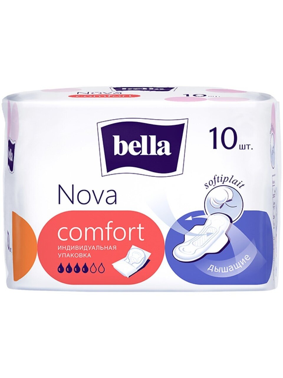 Прокладки женские Bella, Nova Comfort soft, 10 шт, BE-012-RW10-E07
