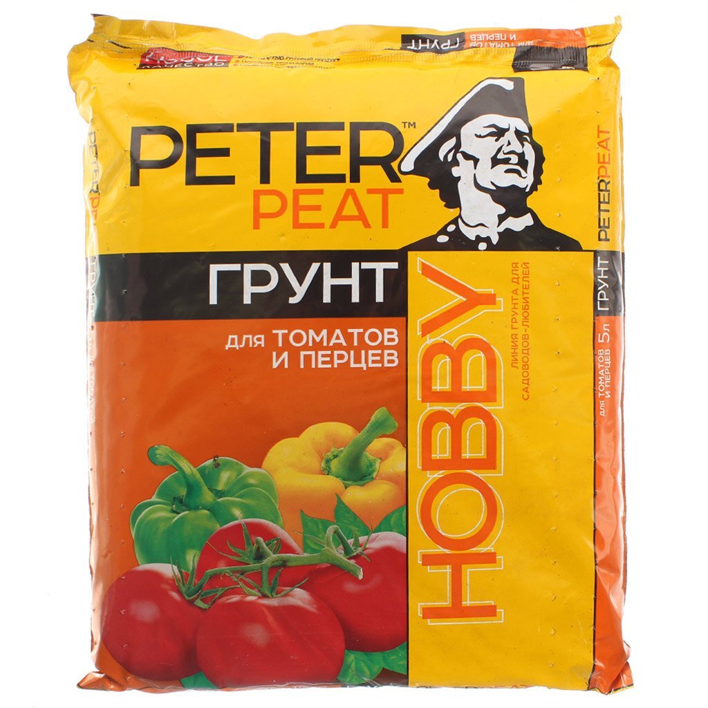 Грунт Hobby для томатов и перцев 10 л Peter Peat 122₽