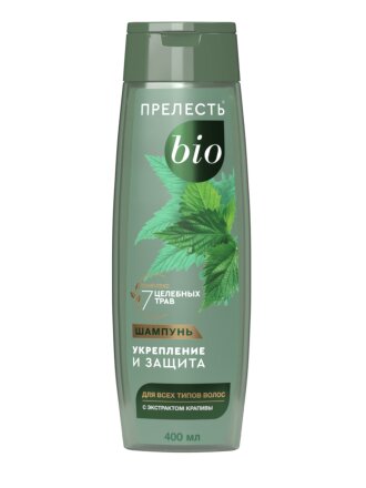 Шампунь Прелесть Био, Укрепление и Защита, для всех типов волос, 400 мл