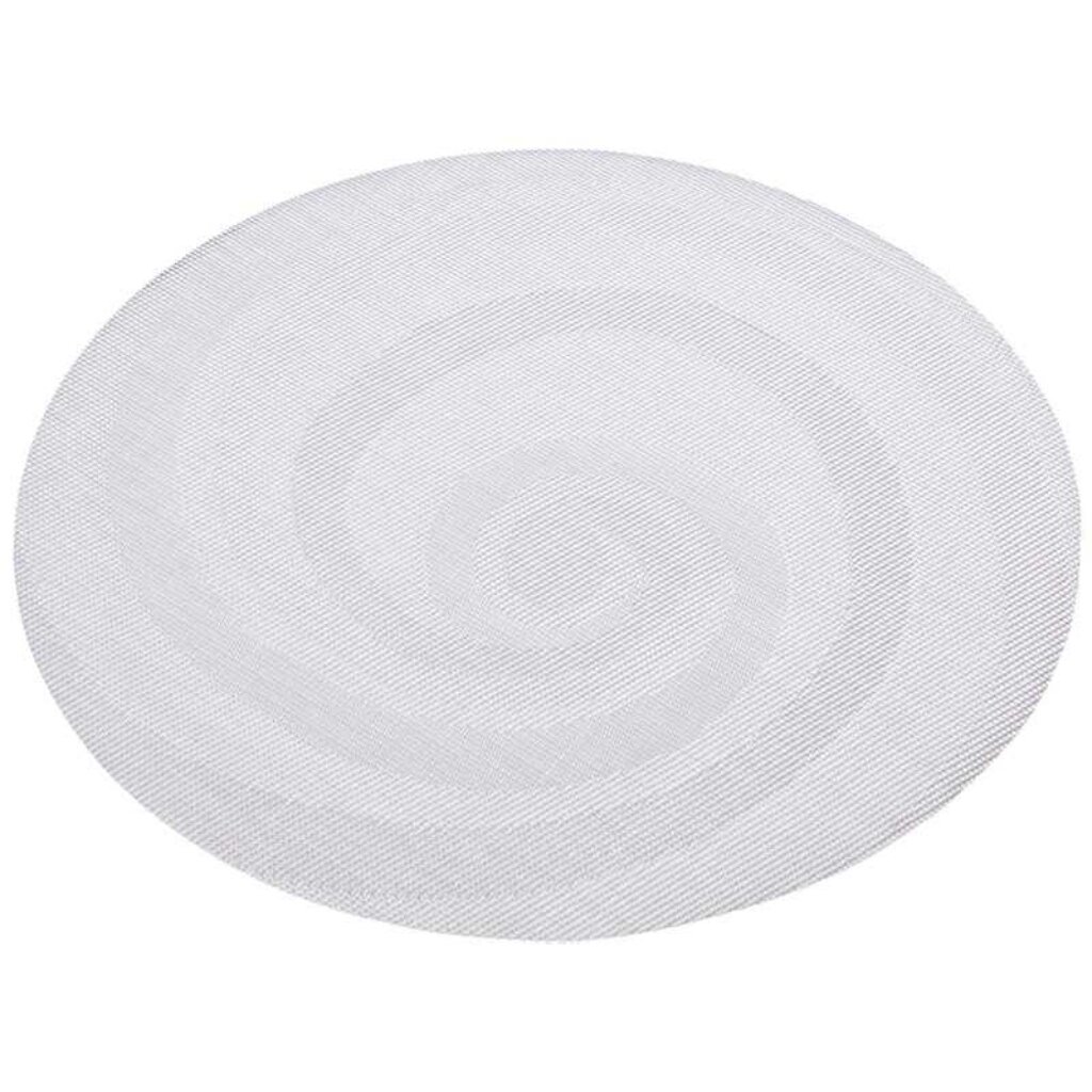 Салфетка для стола пластик, 38х38 см, круглая, белая, Рикс, 771-071