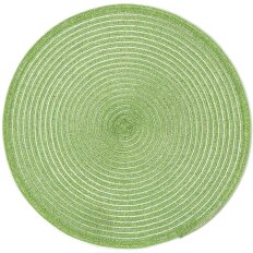Салфетка для стола полимер, 38х38 см, круглая, зеленая, Y4-5600