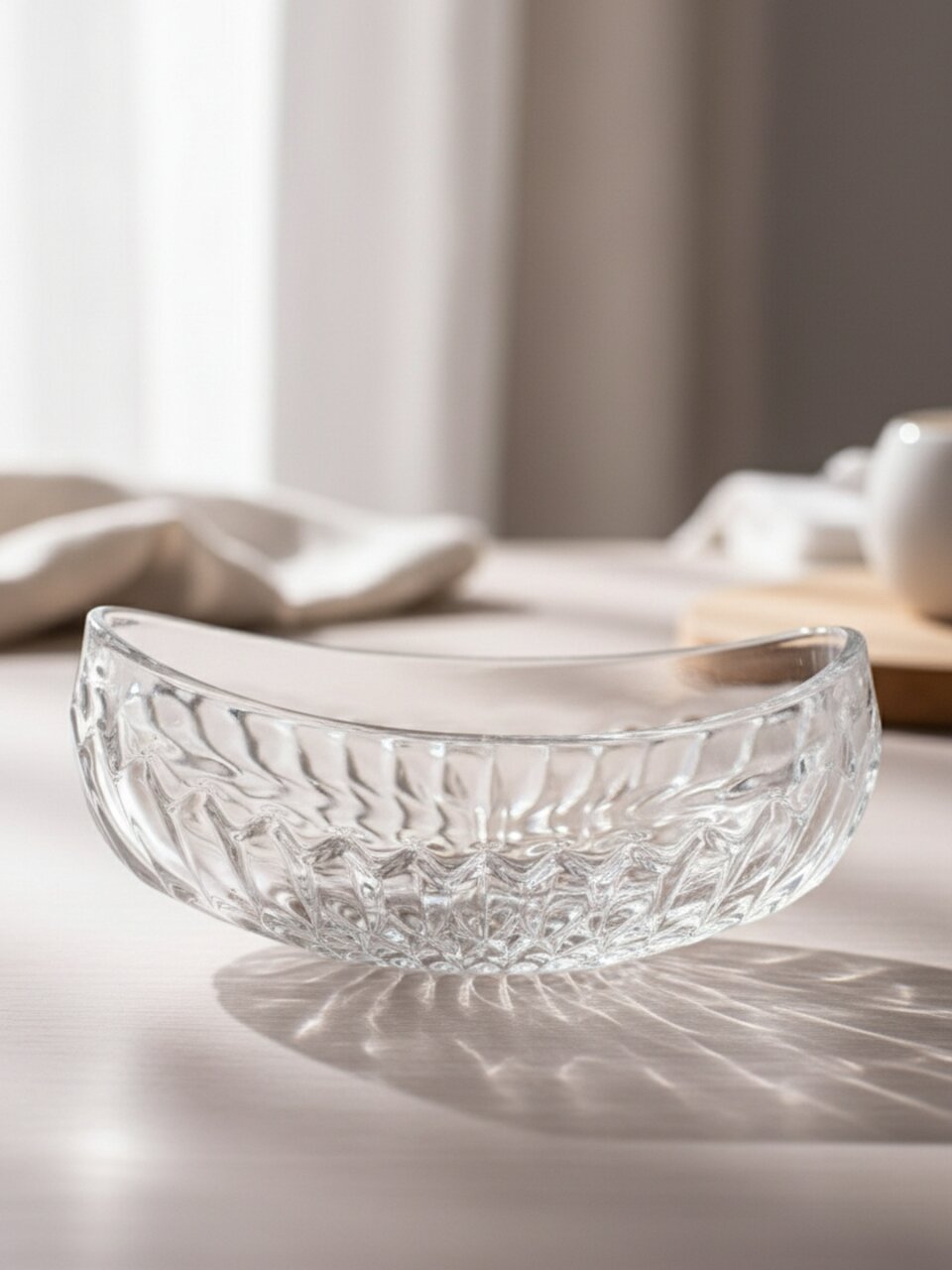 Салатник стекло, овальный, 20 см, подарочная упаковка, Vetro, 120783, прозрачная