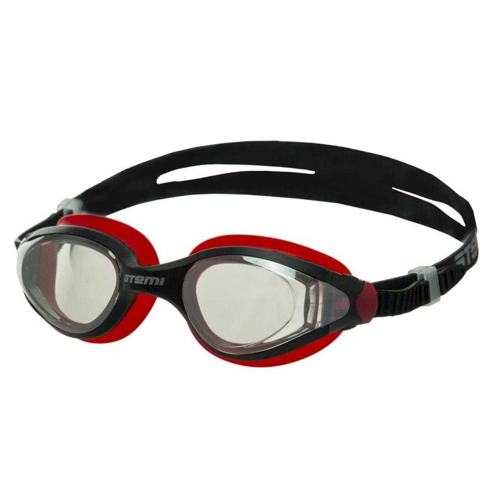 Очки для плавания Atemi, силикон (чёрн/красн), N9301M, 00000098153