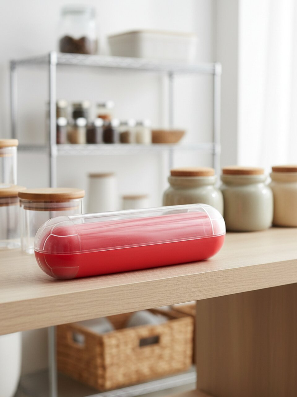 Контейнер пищевой для колбасных изделий пластик, 25х7х7 см, Альтернатива, м5025