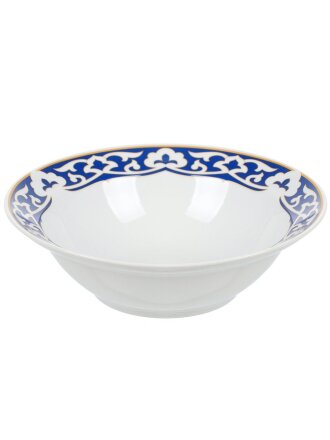 Миска фарфор, круглая, 5.5 см, 0.5 л, Синяя Пахта, Дулевский фарфор, 103412