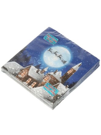 Салфетки бумажные New Line, Design Новогодняя сказка, 20 шт, 3 слоя, 33х33 см