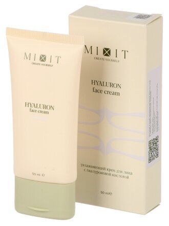 Крем для лица, Mixit, Hyaluron, дневной, увлажняющий, для всех типов кожи, c гиалуроновой кислотой, 50 мл