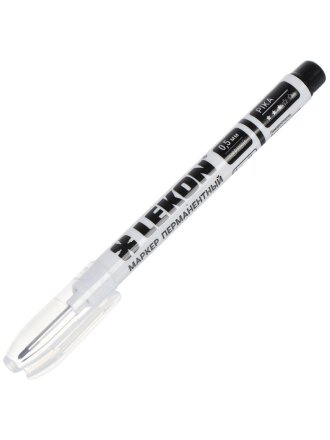 Маркер перманентный разметочный, удлиненный наконечник 20мм, тонкая линия 0,5мм, черный, Lekon, Pika, 012581