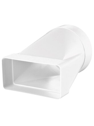 Переходник вентиляционный пластик, установочный диаметр 100 мм, 60х120 мм, Event, 60120СП100КП