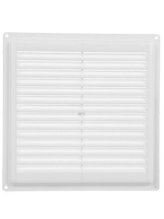 Решетка вентиляционная пластик, 200х200 мм, с сеткой, Viento, 2020ЭС