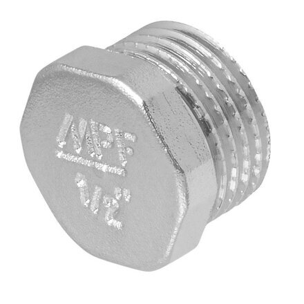 Заглушка 1/2'', ш, латунь, наружная резьба, индивидуальная упаковка, MasterProf