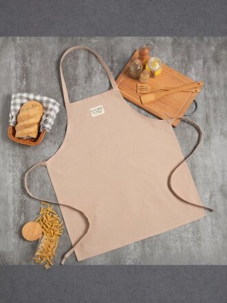 Фартук 60 х 70 см, 100% хлопок, саржа, 220 г/м2, без кармана, Этель, Kitchen, бежевый