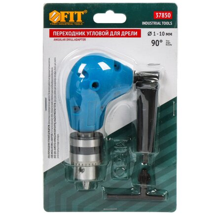 Переходник для дрели Fit, угловой, 90 градусов, 37850