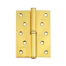 Петля врезная для деревянных дверей, Apecs, 120х80х3 мм, правая, B-Steel-G-R, 13707, с подшипником, золото
