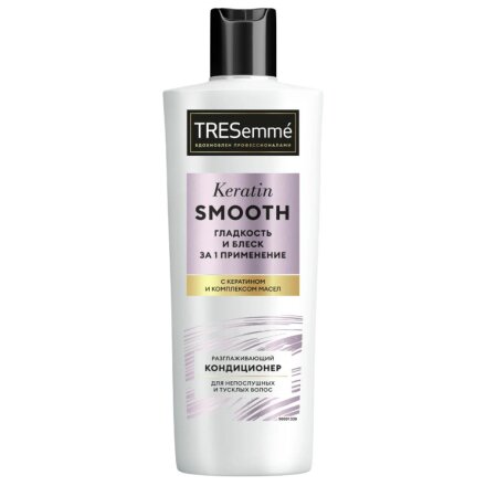 Кондиционер для всех типов волос, TRESemme, Keratin Smooth, с кератином и комплексом масел, разглажив, 400 мл
