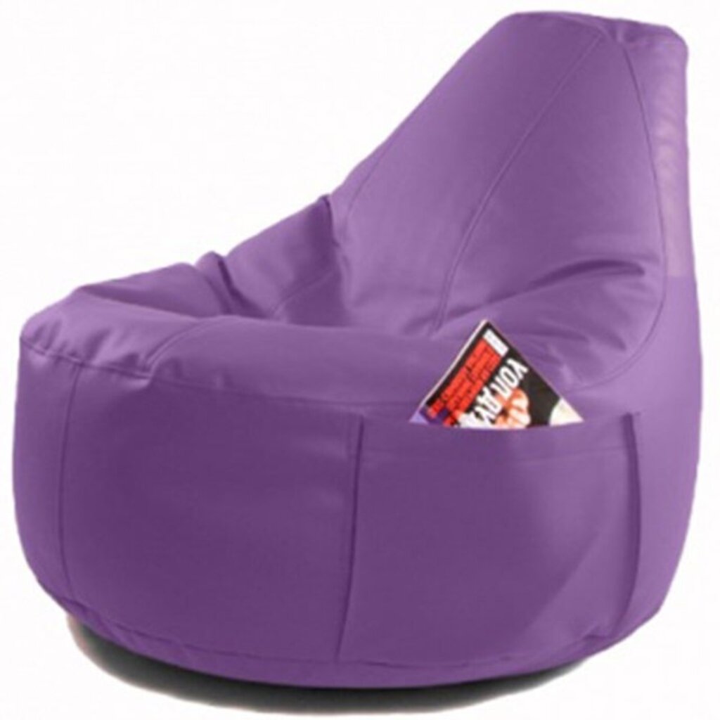Кресло мешок для отдыха 150х90х90 см, экокожа, фиолетовое, Комфорт, К677-МТ002