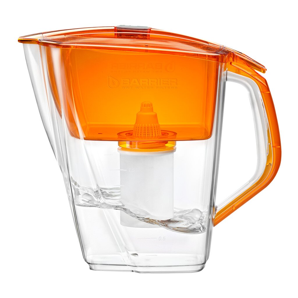 Фильтр-кувшин Барьер, Гранд Нео, для холодной воды, 1 ступ, 4.2 л, оранжевый, янтарь, В014Р00 фильтр кувшин барьер гранд нео для холодной воды 1 ступ 4 2 л оранжевый янтарь в014р00
