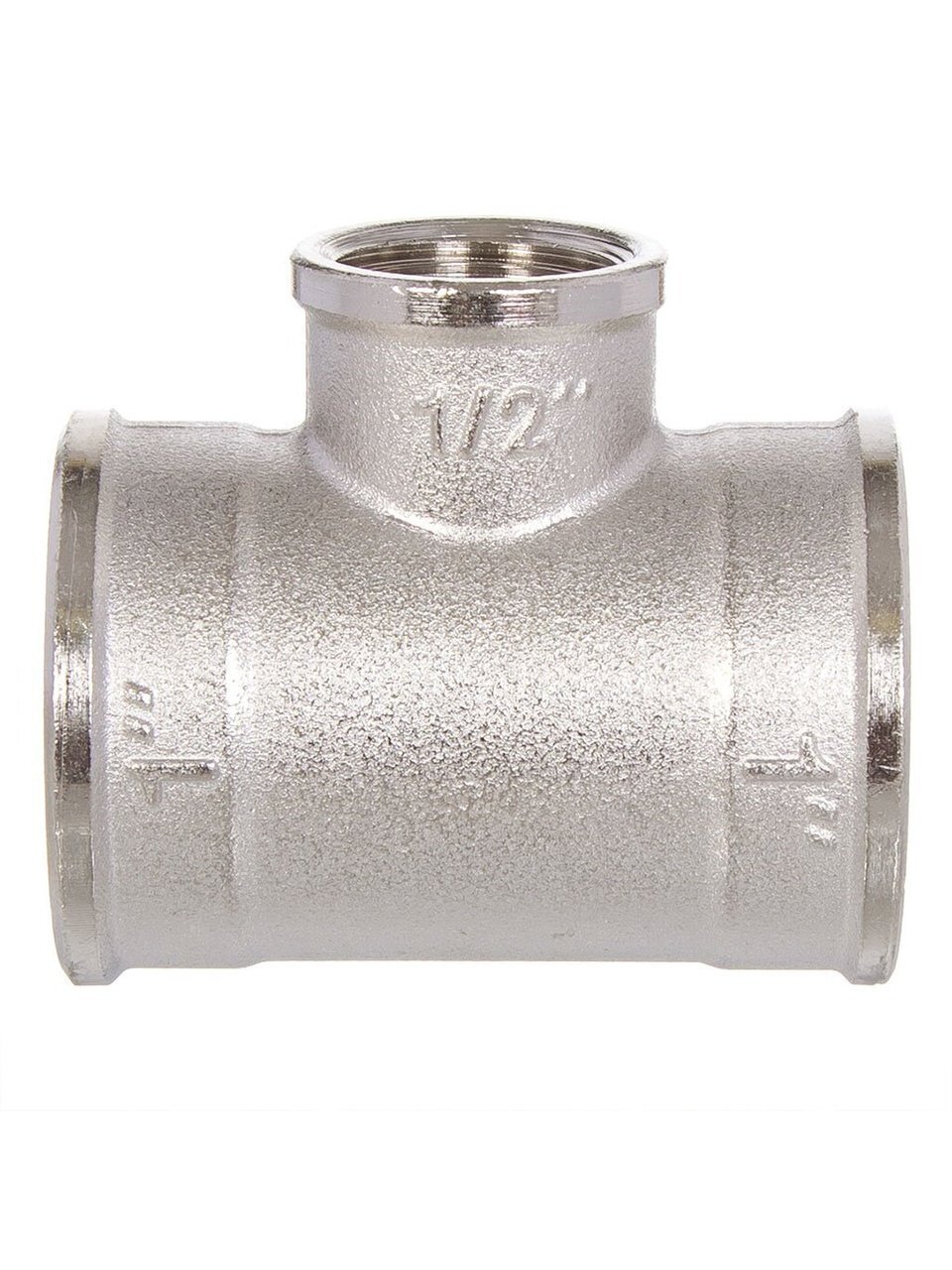 Тройник 1&amp;quot;х3/4&amp;quot;х1&amp;quot;, г-г-г, никель, STI
