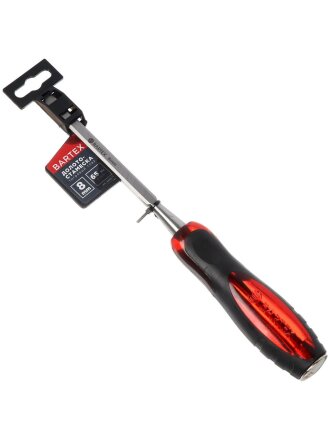 Долото-стамеска 8 мм, рукоятка двухкомпонентная обрезиненная, Bartex, Тигровый глаз, 1248508