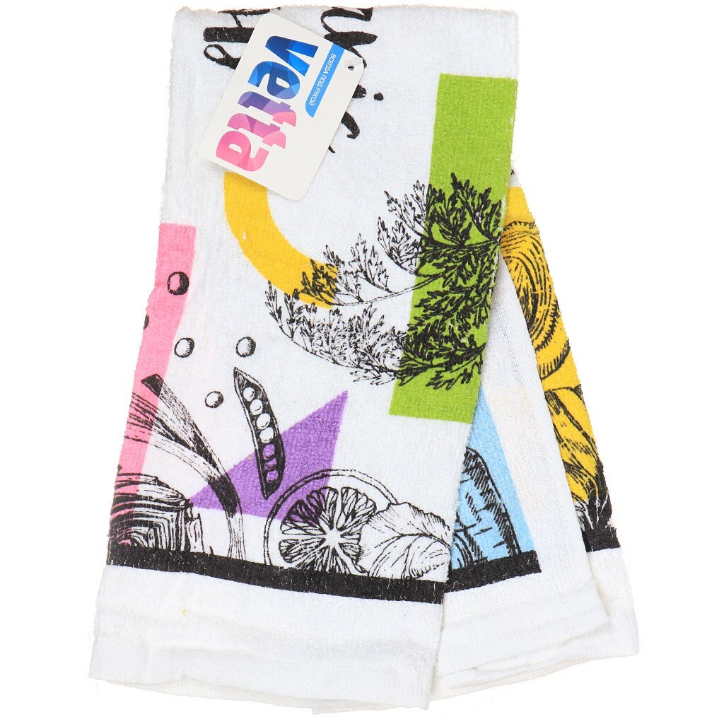 Полотенце кухонное махровое, 38х63 см, Vetta, Приятного аппетита, Китай, 434-017